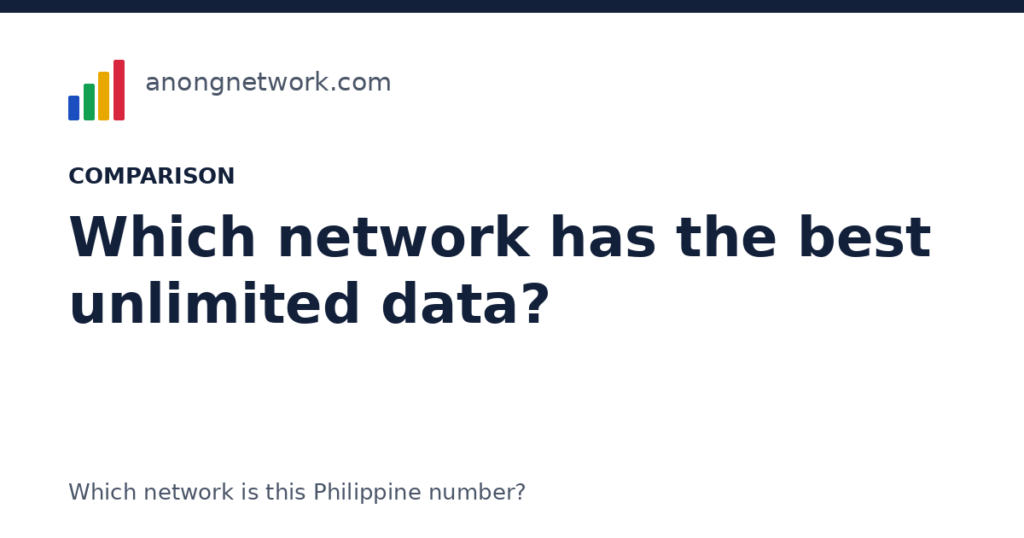 Which network has the best unlimited data in the Philippines? - anongnetwork.com